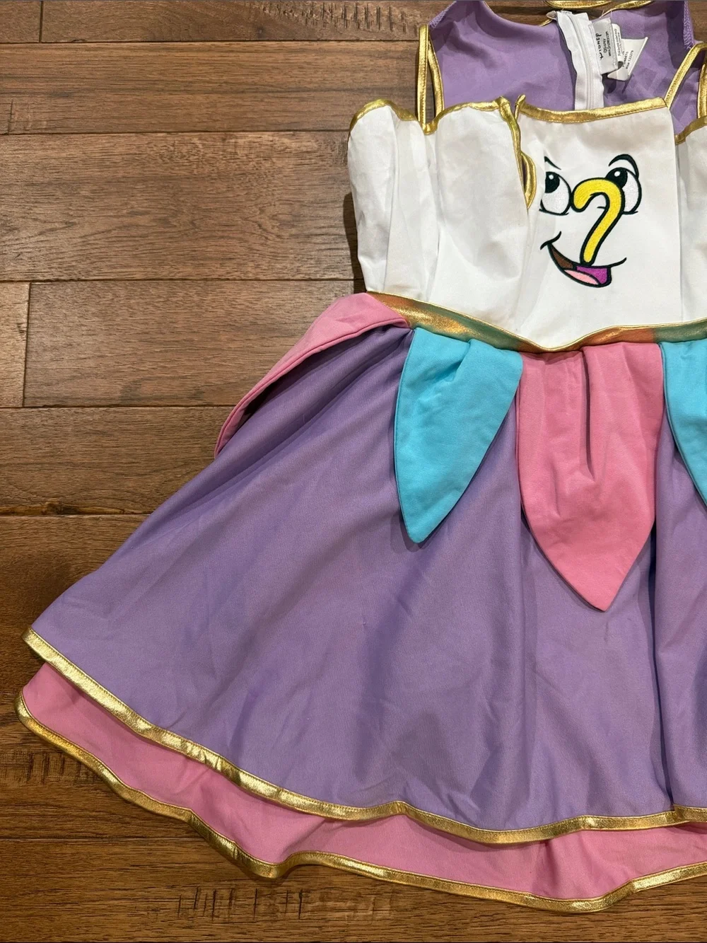 Girls Disney Beauty and the Beast Chip Costume Dress - Size M 10/12 - Picture 2 of 16